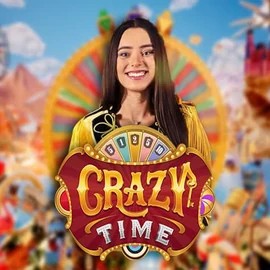 Logo of Crazy Time from Evolution at WinLion Casino